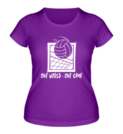 Женская футболка One world, one game