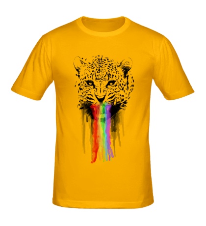 Мужская футболка «Радужный леопард»