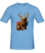 Мужская футболка «Рогатый медведь» - Фото 1