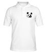 Рубашка поло «Силуэт панды» - Фото 1