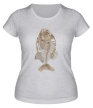 Женская футболка «Рыбий скелет» - Фото 1