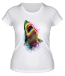 Женская футболка «Цветная акула» - Фото 1