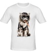 Мужская футболка «Кот с молнией» - Фото 1