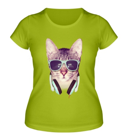 Женская футболка «Молодежный кот»