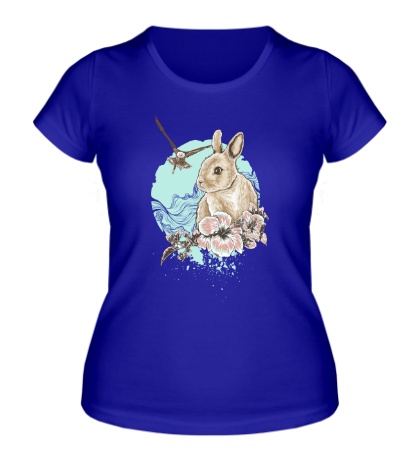 Женская футболка «Весенний кролик»