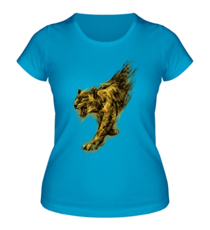Женская футболка «Злость леопарда»