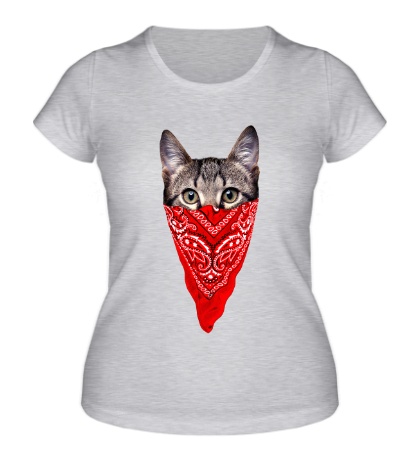 Женская футболка «Гангстер кот»