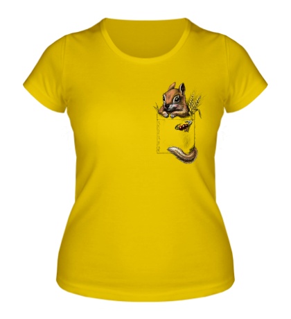 Женская футболка Карманный бурундук