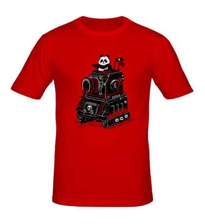 Мужская футболка «Панда-танкист»