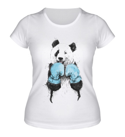 Женская футболка Панда-боксер