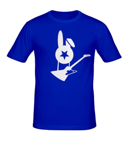 Мужская футболка «Заяц с гитарой»