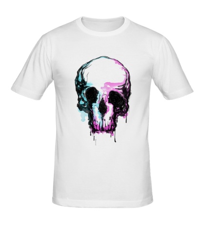 Мужская футболка «Акварельный череп»