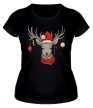 Женская футболка «Рождественский Олень» - Фото 1