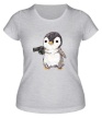 Женская футболка «Опасный пингвин» - Фото 1