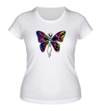 Женская футболка Скелет бабочки