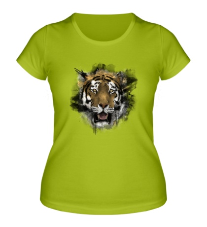 Женская футболка Акварельный тигр