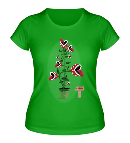 Женская футболка «Осторожно, хищные растения!»