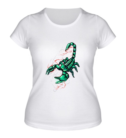 Женская футболка Изумрудный скорпион