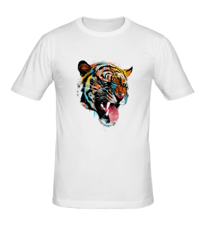 Мужская футболка Tiger in the paint