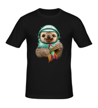 Мужская футболка Космический ленивец