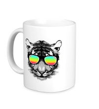 Керамическая кружка Тигр в очках