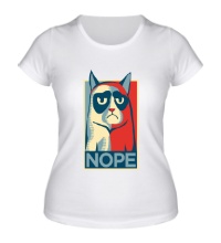 Женская футболка Nope Cat
