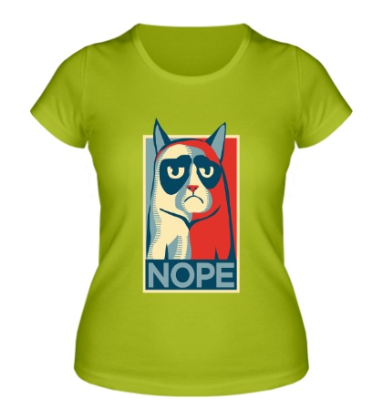 Женская футболка Nope Cat