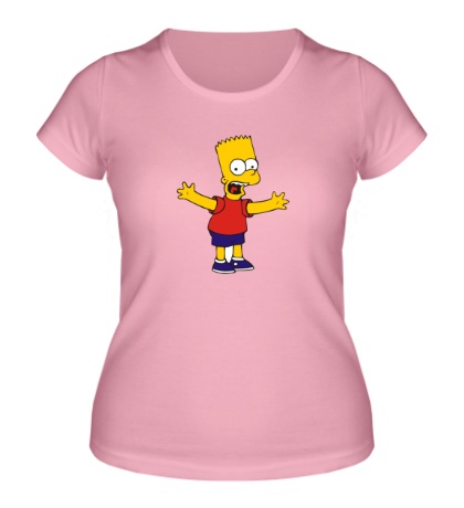 Женская футболка «Барт разводит руками»
