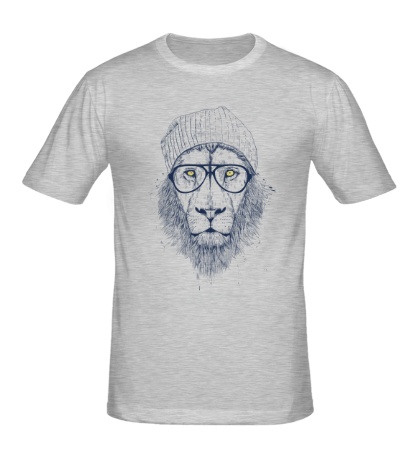 Мужская футболка «Модный лев»