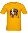 Мужская футболка «Мой питомец собака» - Фото 1