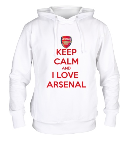 Толстовка с капюшоном «Keep Calm & Love Arsenal»