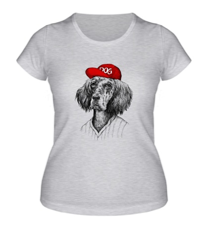Женская футболка Пёс в кепке
