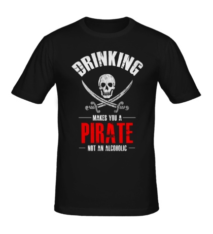 Мужская футболка «Drinking Pirate»