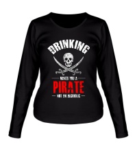Женский лонгслив Drinking Pirate