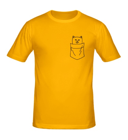 Мужская футболка «Ripndip cat in pocket»