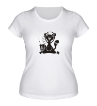 Женская футболка Радио-кот