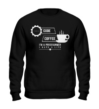 Свитшот Programmer: Coffee & Code