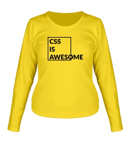 Женский лонгслив «CSS is awesome»