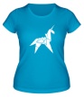Женская футболка «Оригами Единорог» - Фото 1
