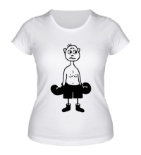 Женская футболка Тощий боксер