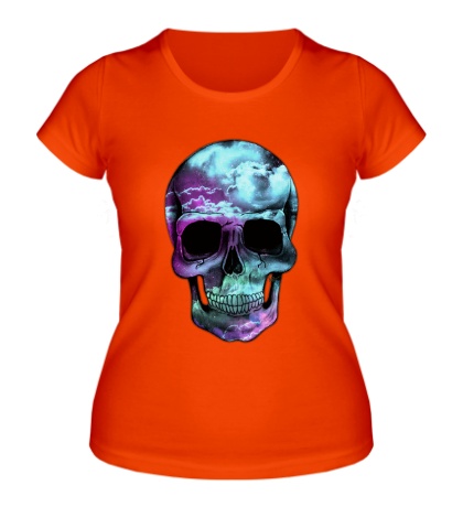 Женская футболка «Космический череп»