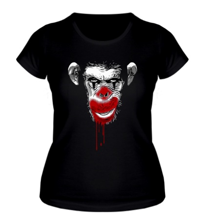 Женская футболка Злой клоун обезьяна