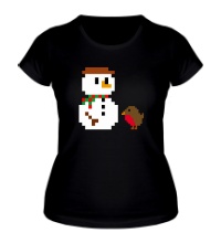 Женская футболка 8Bit Snowman