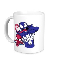 Керамическая кружка Venom and Spider-man