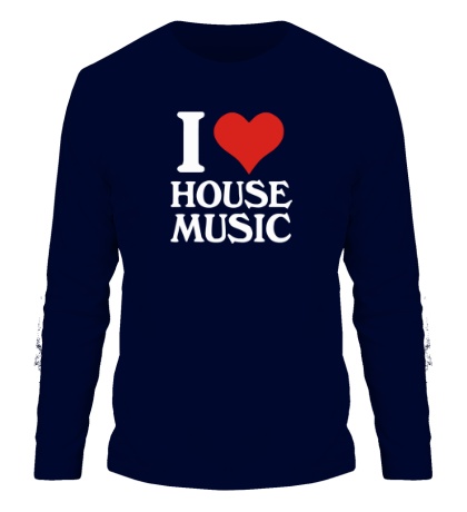 Мужской лонгслив «I Love House Music»