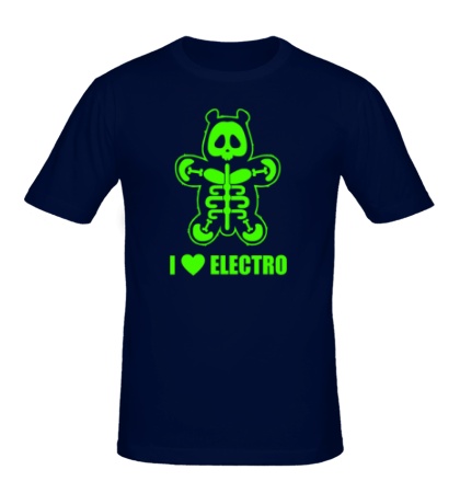 Мужская футболка I love Electro Glow