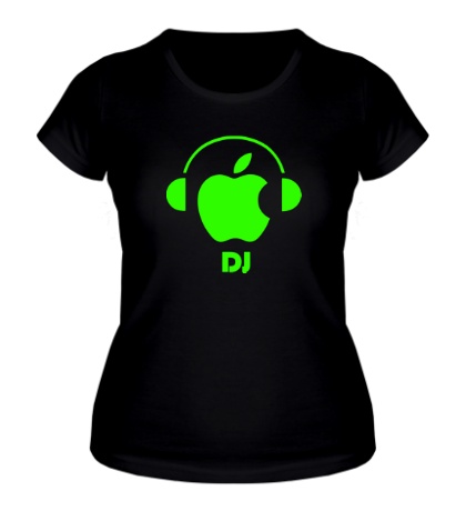 Женская футболка «Apple DJ Glow»