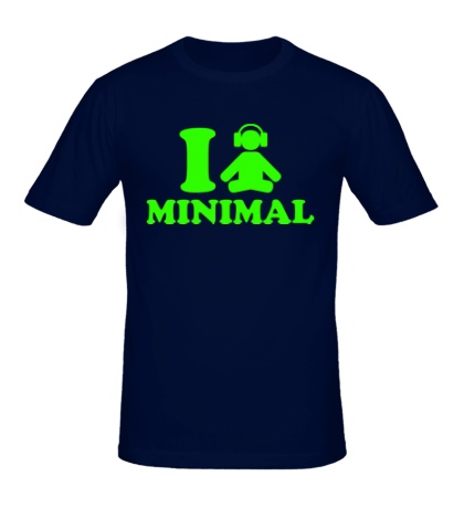 Мужская футболка «I Love Minimal Glow»