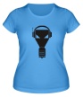 Женская футболка «В противогазе и с наушниками» - Фото 1