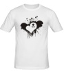 Мужская футболка «Сердце с черепком» - Фото 1